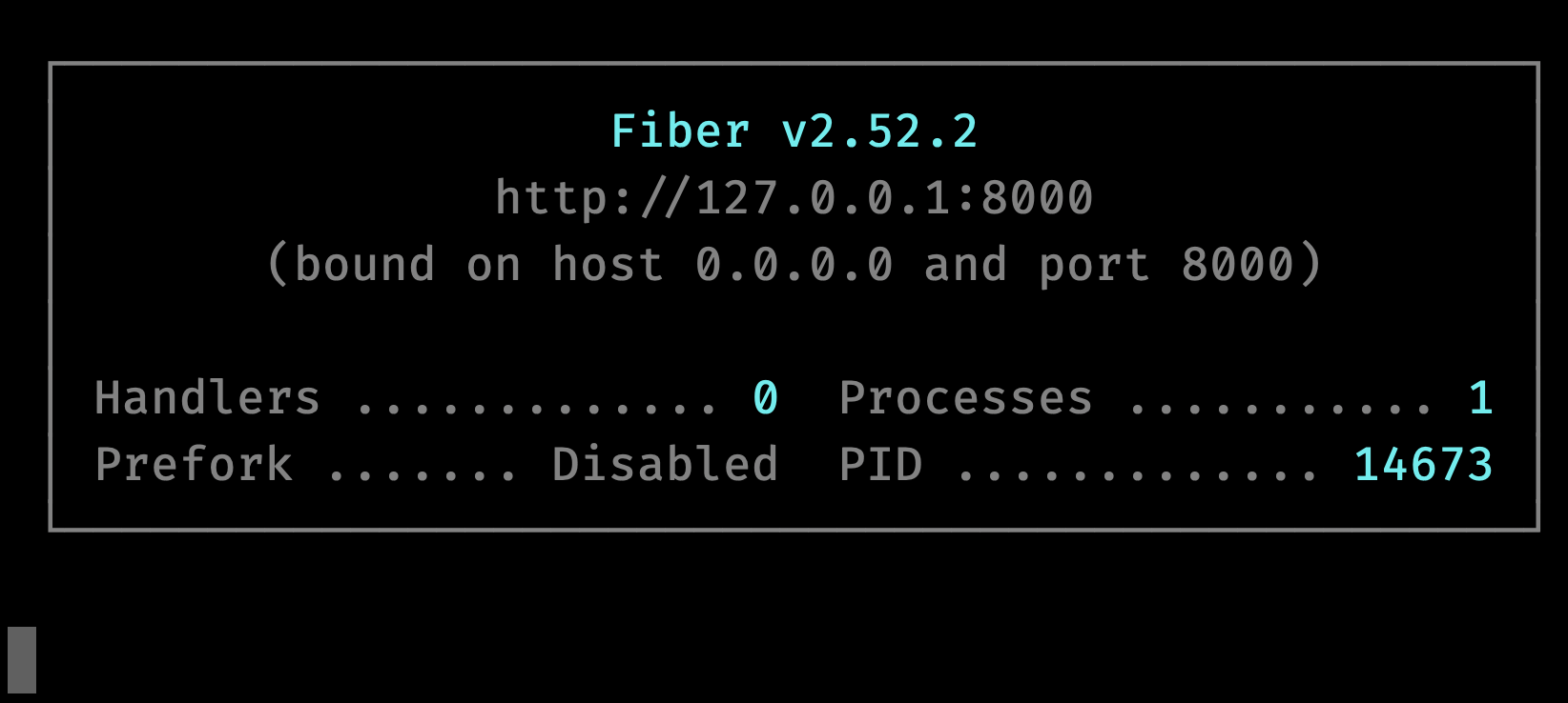 Fiber Outputs on localhost:8000